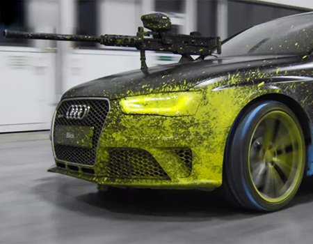 Audi’lerin paintball savaşı