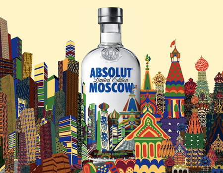 Rusya temalı Absolut şişeleri