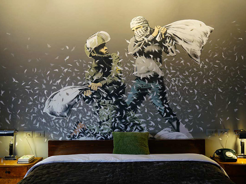 Banksy'den otel dekorasyonu