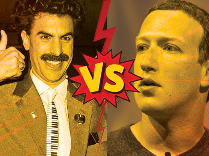 Borat vs Zuckerberg