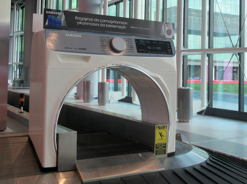 İstanbul Havalimanı'nda dev bir çamaşır makinesi