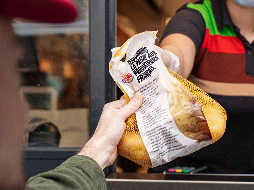 Burger King Fransa'dan her siparişe 1 kilo patates
