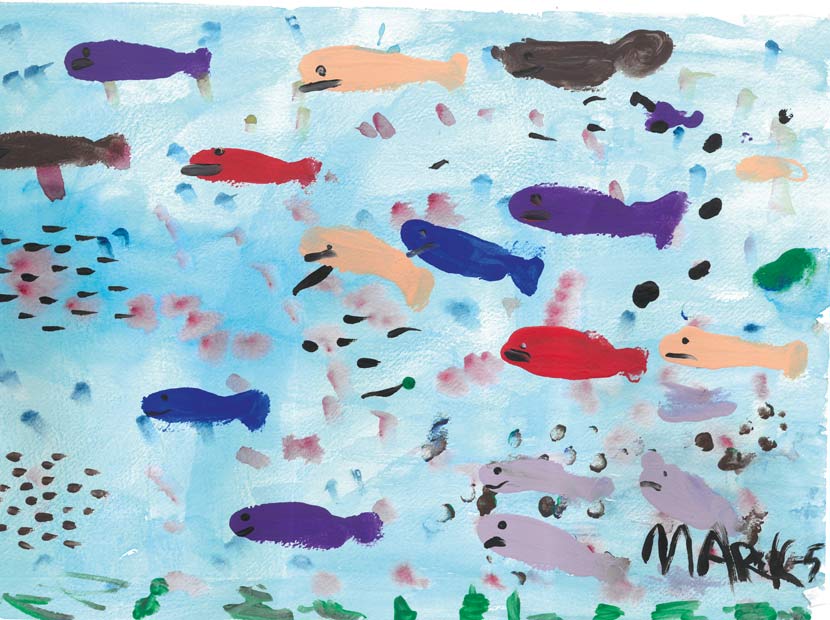 Çocukların çizdiği resimlerle Dünya Su Günü kutlaması