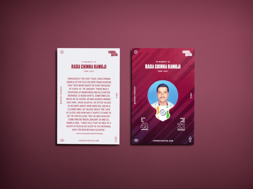 Acı gerçekleri paylaşan futbol kartları