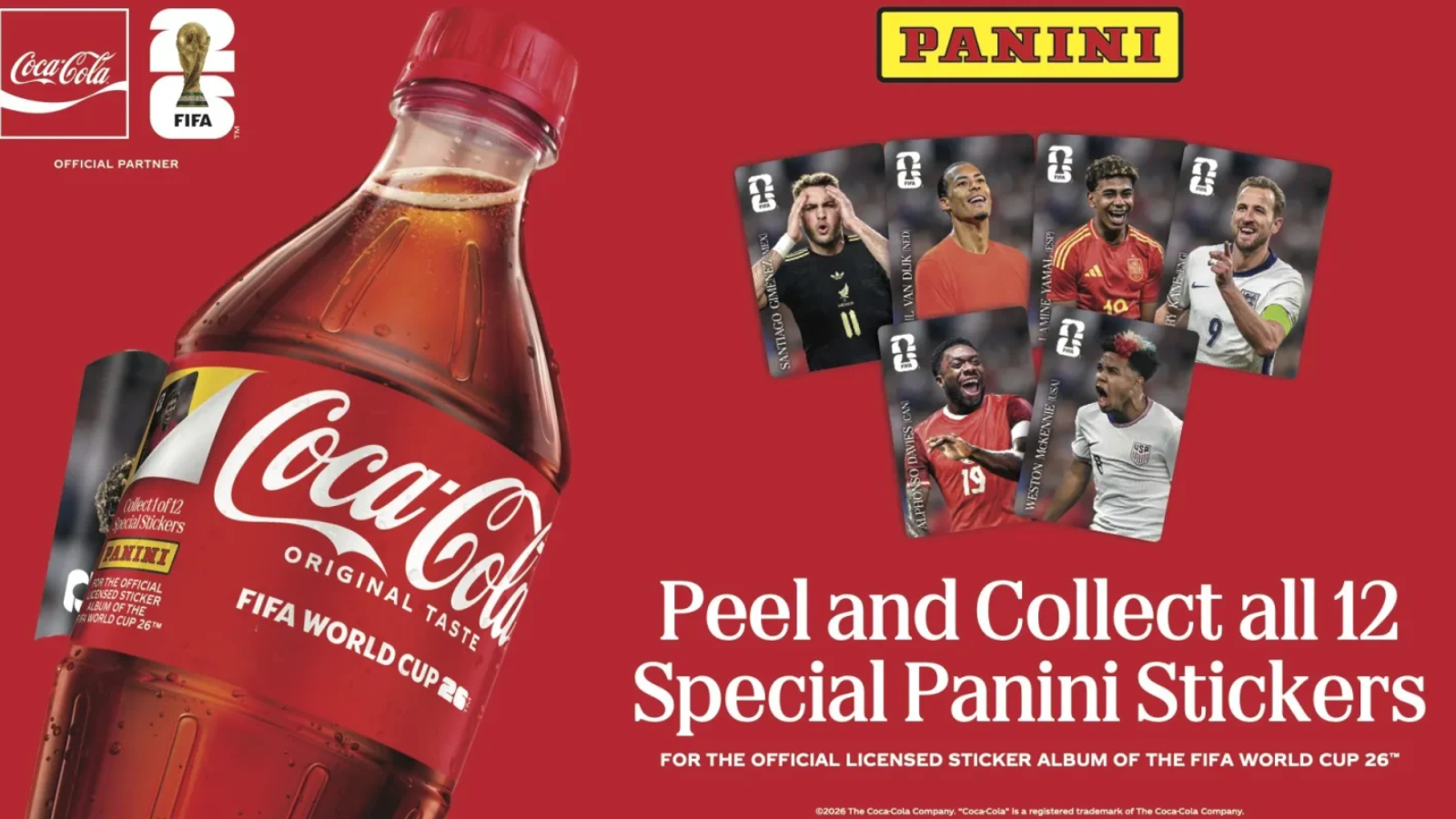 Coca-Cola, Panini çıkartmalarını şişelere gizledi