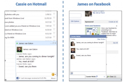 Hotmail ve Facebook’un chat işbirliği